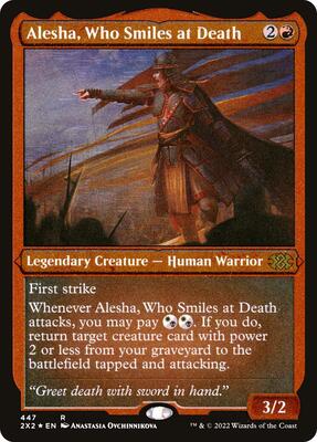 Alesha, Who Smiles at Death (Foil Etched) card from Double Masters 2022