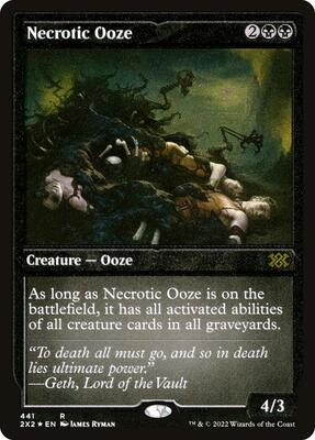 Necrotic Ooze (Foil Etched) card from Double Masters 2022