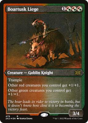 Boartusk Liege (Foil Etched) card from Double Masters 2022