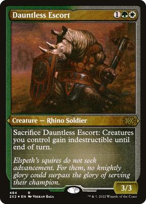 Dauntless Escort (Foil Etched) card from Double Masters 2022