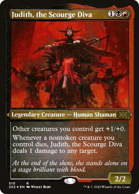 Judith, the Scourge Diva (Foil Etched) card from Double Masters 2022