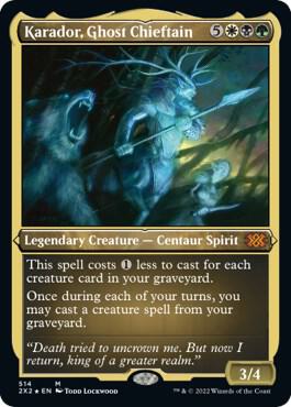 Karador, Ghost Chieftain (Foil Etched) card from Double Masters 2022