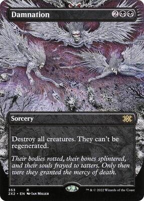 Damnation (Borderless) card from Double Masters 2022