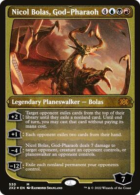 Nicol Bolas, God-Pharaoh (Foil Etched) card from Double Masters 2022