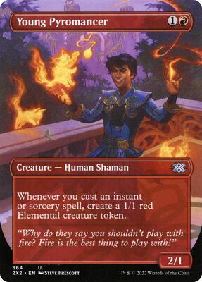 Young Pyromancer (Borderless) card from Double Masters 2022