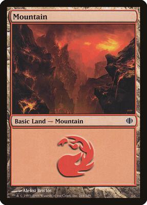 Mountain (244) card from Shards of Alara