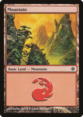 Mountain (245) card from Shards of Alara