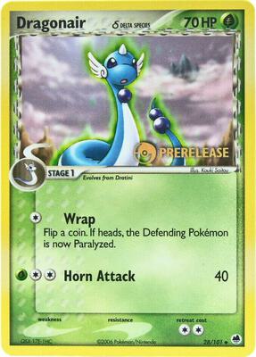 Dragonair (Delta Species) - 28/101 (Prerelease) card from Nintendo Promos