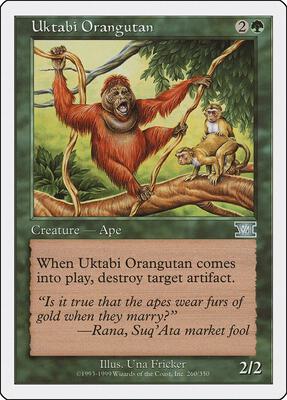 Uktabi Orangutan card from Classic Sixth Edition