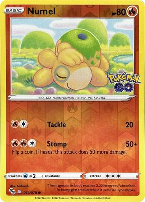 Numel (Peelable Ditto) card from Pokemon GO