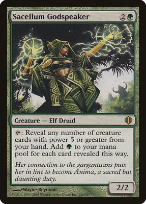 Sacellum Godspeaker card from Shards of Alara
