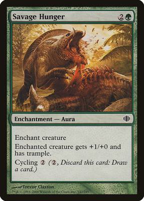 Savage Hunger card from Shards of Alara
