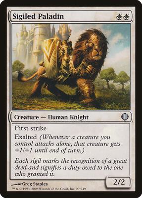 Sigiled Paladin card from Shards of Alara
