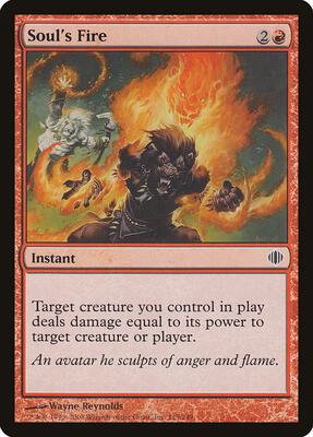 Soul's Fire card from Shards of Alara