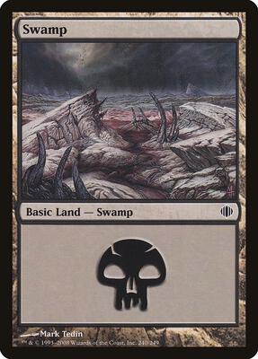 Swamp (240) card from Shards of Alara
