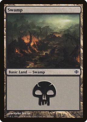 Swamp (241) card from Shards of Alara
