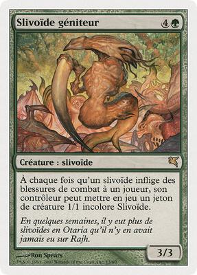 Brood Sliver (French) - "Slivoïde géniteur" card from Magic Encyclopedia 2005 (Salvat/Hachette)