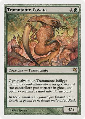 Brood Sliver (Italian) - "Tramutante Covata" card from Magic Encyclopedia 2005 (Salvat/Hachette)