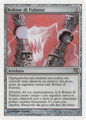 Lightning Coils (Italian) - "Bobine di Fulmini" card from Magic Encyclopedia 2005 (Salvat/Hachette)