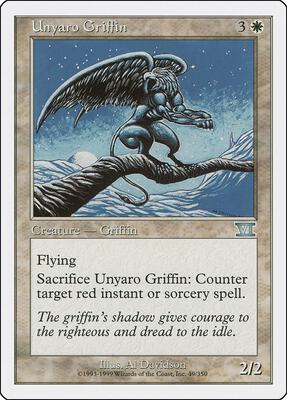 Unyaro Griffin card from Classic Sixth Edition