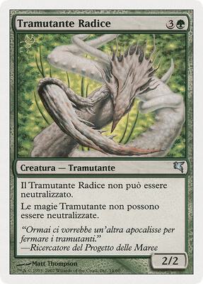 Root Sliver (Italian) - "Tramutante Radice" card from Magic Encyclopedia 2005 (Salvat/Hachette)