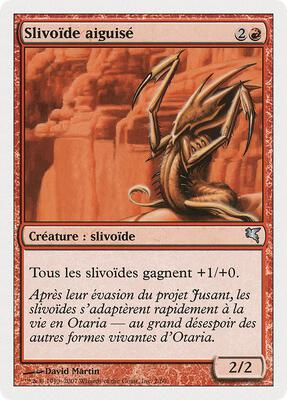 Blade Sliver (French) - "Slivoïde aiguisé" card from Magic Encyclopedia 2005 (Salvat/Hachette)