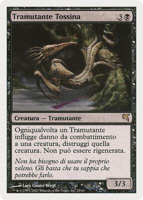 Toxin Sliver (Italian) - "Tramutante Tossina" card from Magic Encyclopedia 2005 (Salvat/Hachette)