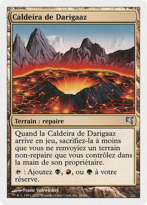 Darigaaz's Caldera (French) - "Caldeira de Darigaaz" card from Magic Encyclopedia 2005 (Salvat/Hachette)