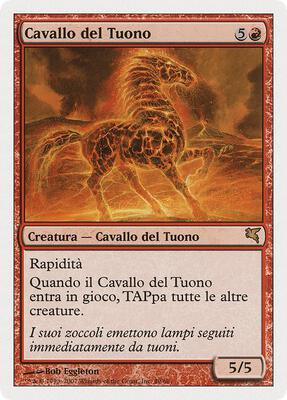 Thundermare (Italian) - "Cavallo del Tuono" card from Magic Encyclopedia 2005 (Salvat/Hachette)
