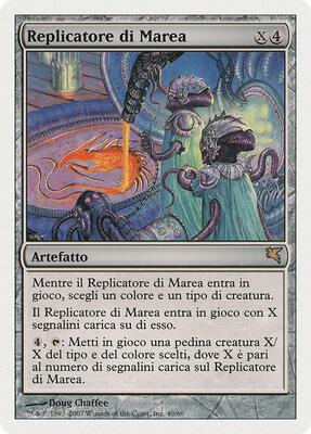 Riptide Replicator (Italian) - "Replicatore di Marea" card from Magic Encyclopedia 2005 (Salvat/Hachette)