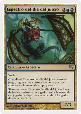 Doomsday Specter (Spanish) - "Espectro del día del juicio" card from Magic Encyclopedia 2005 (Salvat/Hachette)