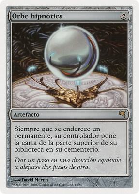 Mesmeric Orb (Spanish) - "Orbe hipnótica" card from Magic Encyclopedia 2005 (Salvat/Hachette)