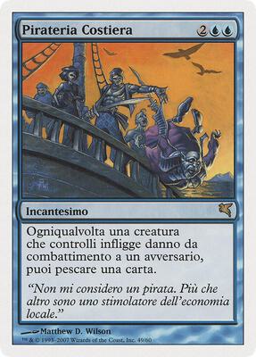 Coastal Piracy (Italian) - "Pirateria Costiera" card from Magic Encyclopedia 2005 (Salvat/Hachette)