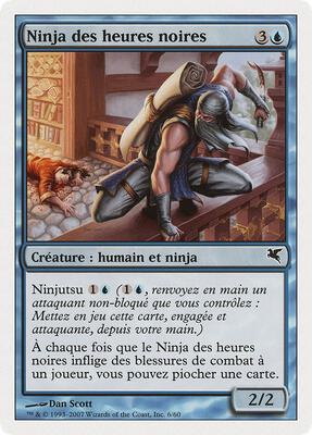 Ninja of the Deep Hours (French) - "Ninja des heures noires" card from Magic Encyclopedia 2005 (Salvat/Hachette)