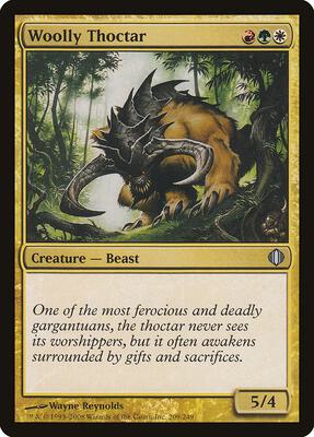 Woolly Thoctar card from Shards of Alara