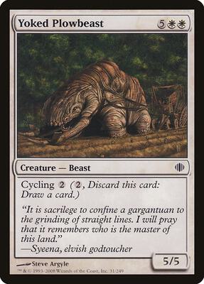 Yoked Plowbeast card from Shards of Alara