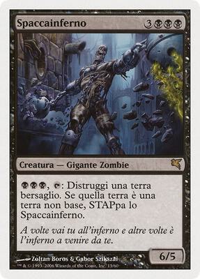 Helldozer (Italian) - "Spaccainferno" card from Magic Encyclopedia 2005 (Salvat/Hachette)