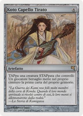 Hair-Strung Koto (Italian) - "Koto Capello Tirato" card from Magic Encyclopedia 2005 (Salvat/Hachette)