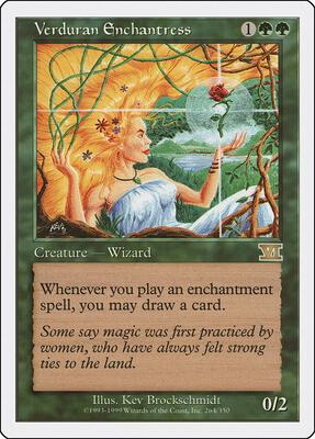 Verduran Enchantress card from Classic Sixth Edition