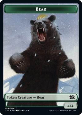 Bear // Phyrexian Golem Double-Sided Token card from Double Masters 2022