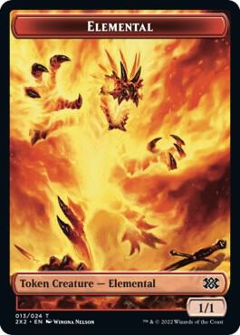 Elemental // Vampire Double-Sided Token card from Double Masters 2022