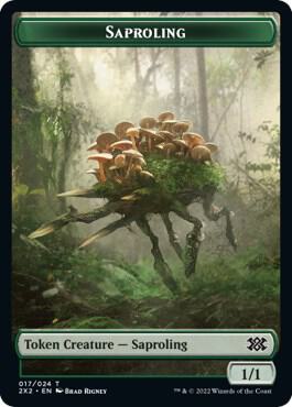 Saproling // Monk Double-Sided Token card from Double Masters 2022