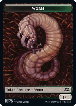 Worm // Knight Double-Sided Token card from Double Masters 2022