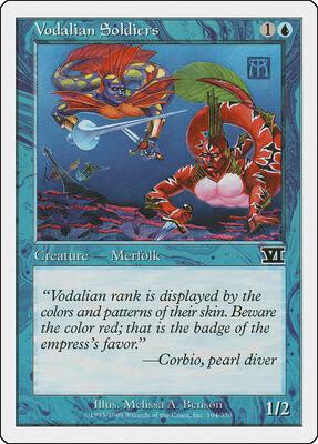 Vodalian Soldiers card from Classic Sixth Edition