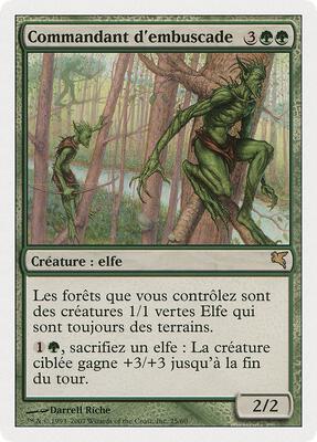 Ambush Commander (French) - "Commandant d'embuscade" card from Magic Encyclopedia 2005 (Salvat/Hachette)