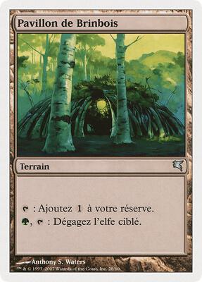 Wirewood Lodge (French) - "Pavillon de Brinbois" card from Magic Encyclopedia 2005 (Salvat/Hachette)