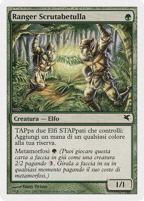 Birchlore Rangers (Italian) - "Ranger Scrutabetulla" (B52) card from Magic Encyclopedia 2005 (Salvat/Hachette)