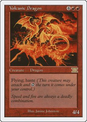 Volcanic Dragon card from Classic Sixth Edition