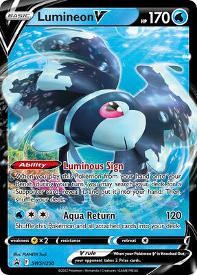Lumineon V - SWSH250 card from SWSH: Sword & Shield Promo Cards