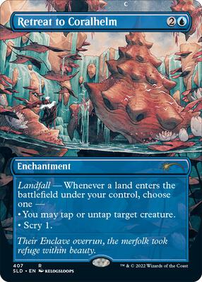Retreat to Coralhelm (Borderless) card from Secret Lair Drop Series
